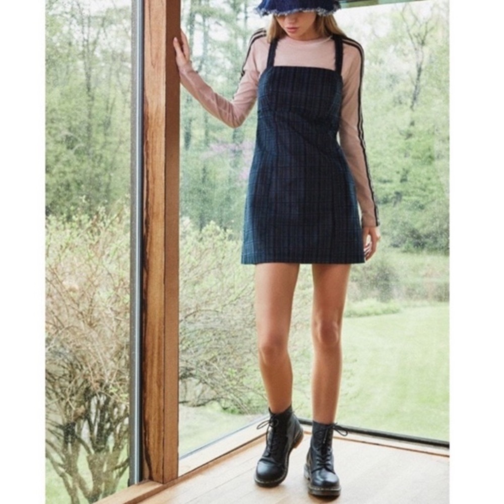 Urban outfitters plaid corduroy jumper dress size small